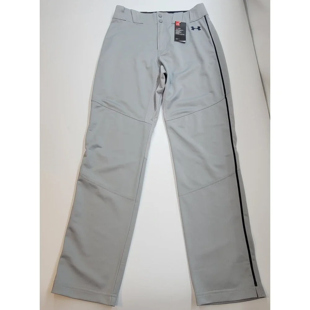 NWT Under Armour Men's Medium Gray Relaxed Fit Baseball Pants Athletic